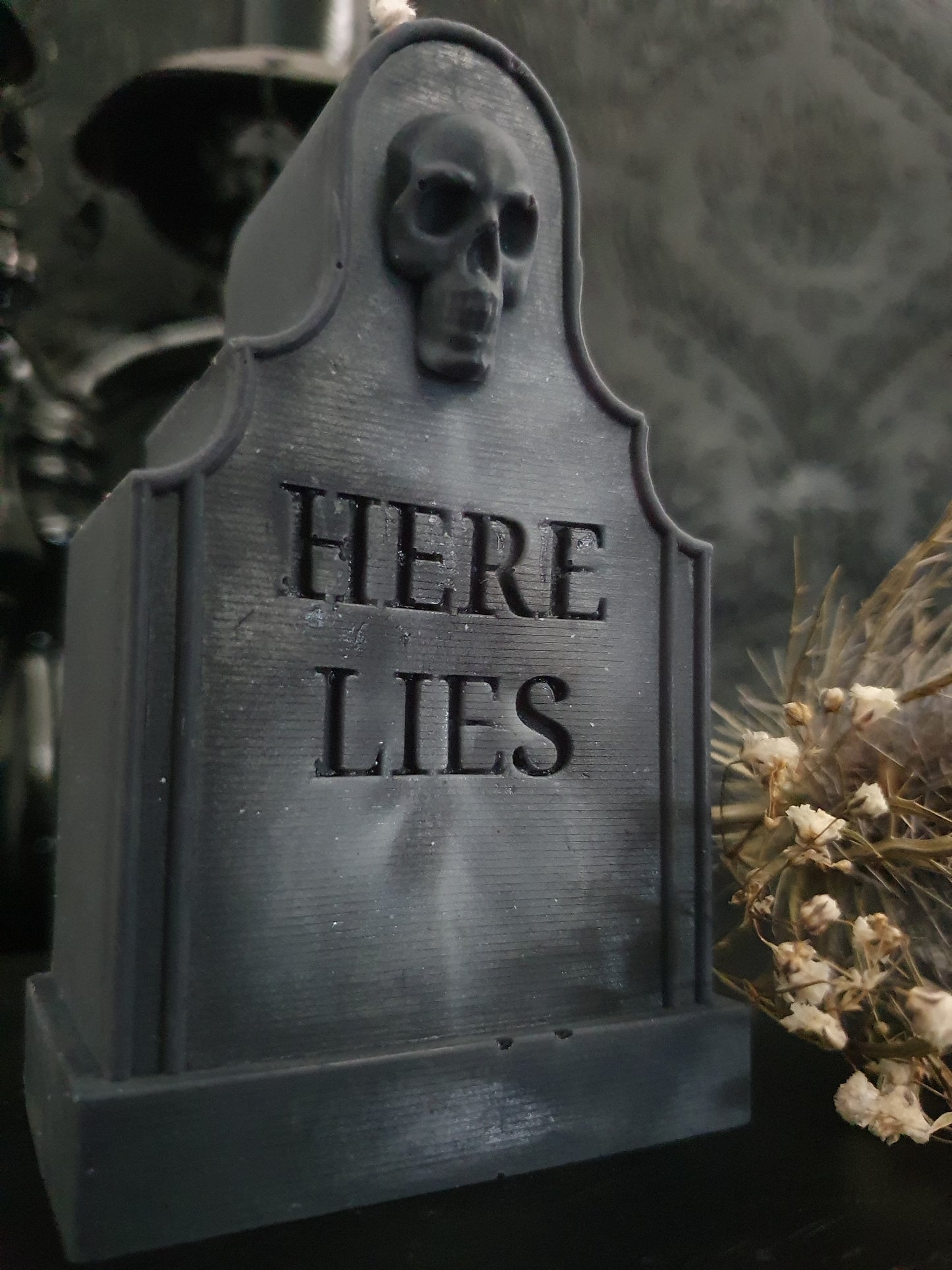 Here Lies Tombstone Candle