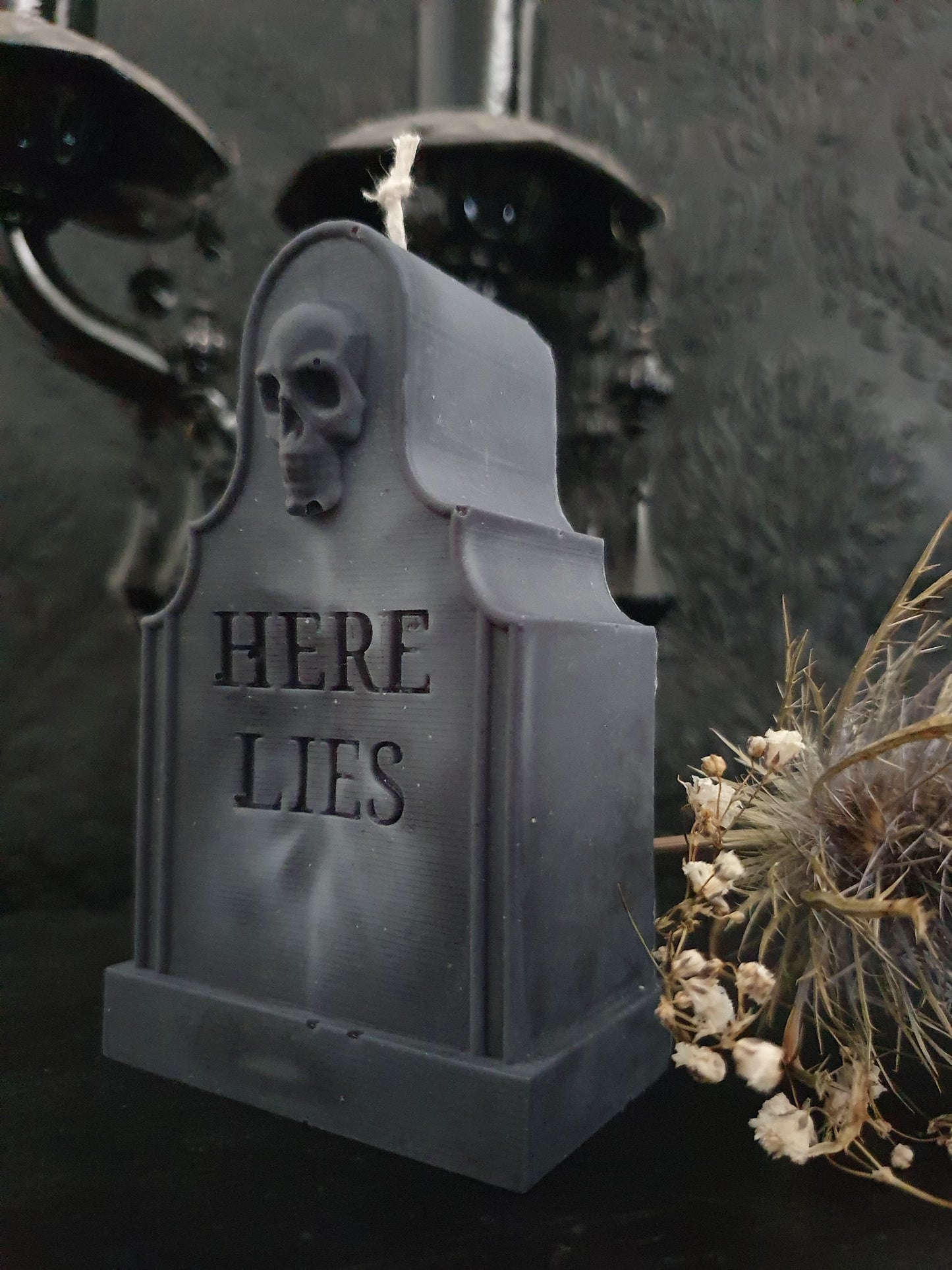 Here Lies Tombstone Candle