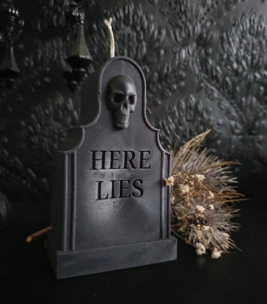 Here Lies Tombstone Candle
