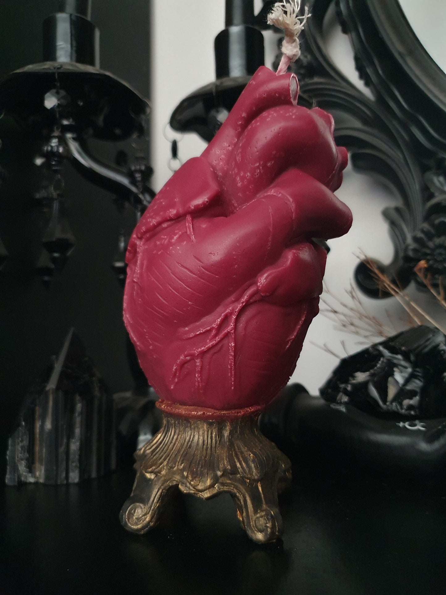 Anatomical Heart Candle - Red