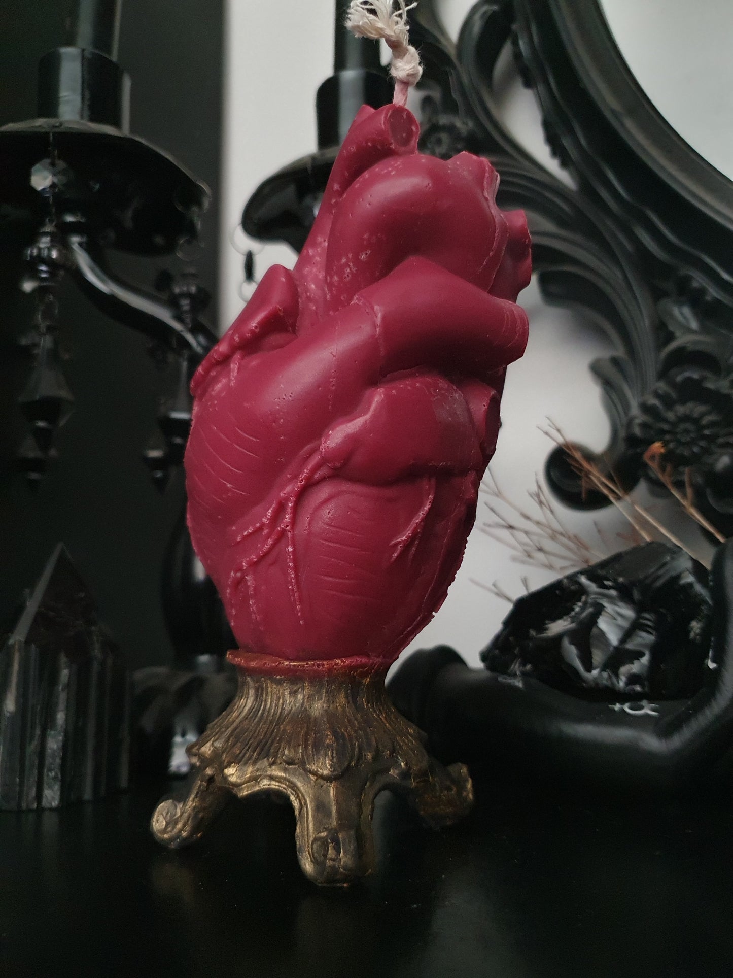 Anatomical Heart Candle - Red