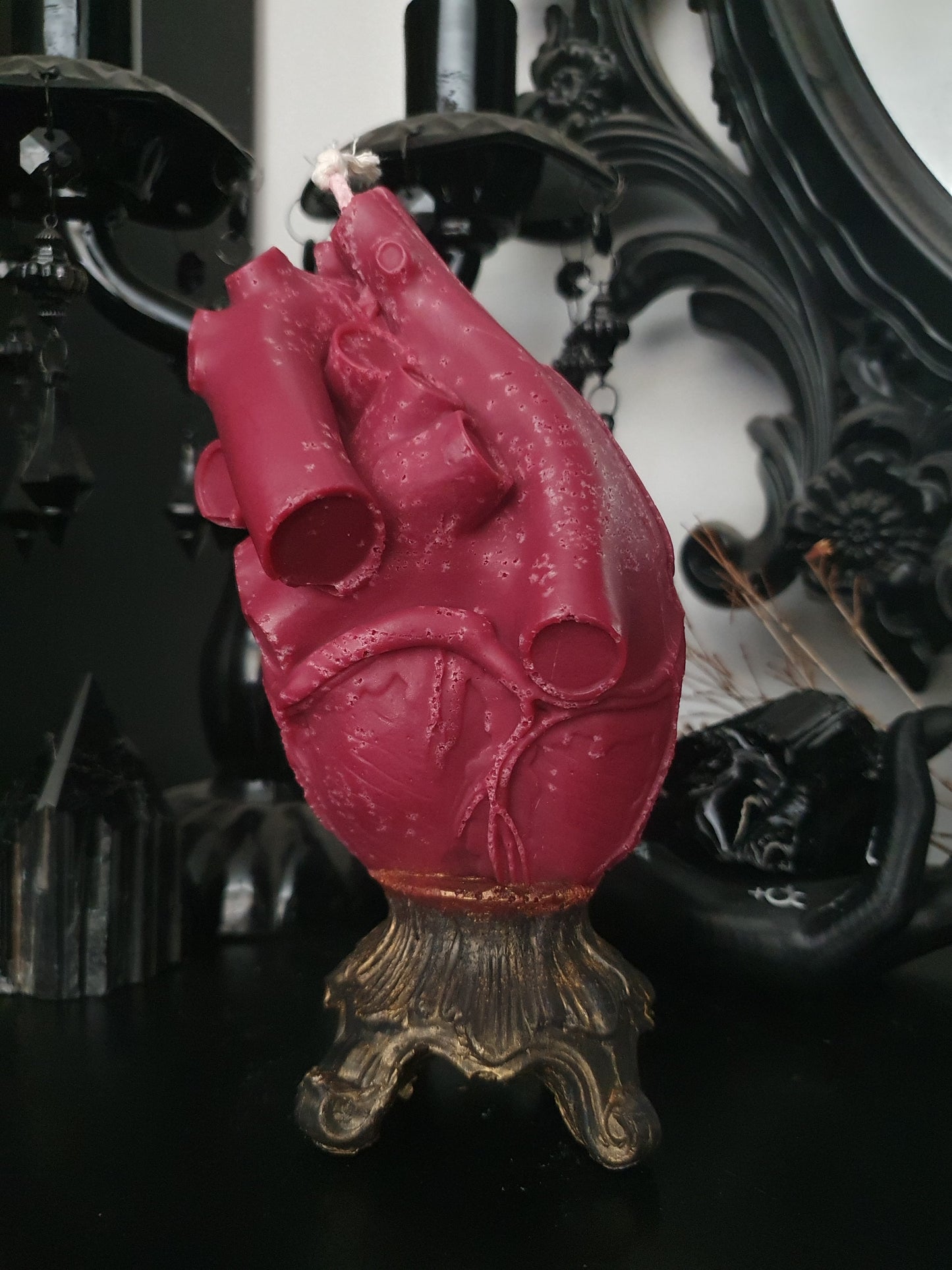 Anatomical Heart Candle - Red