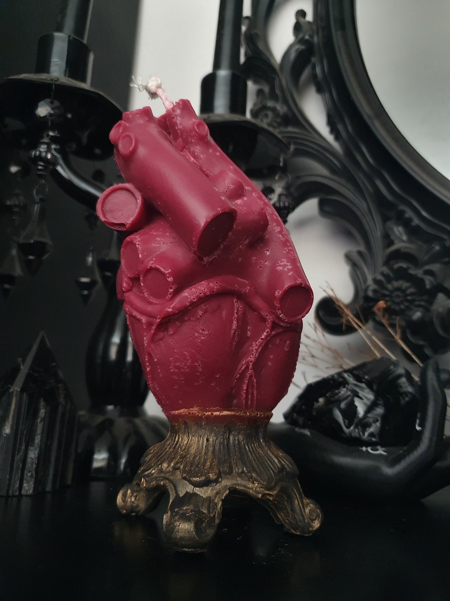 Anatomical Heart Candle - Red