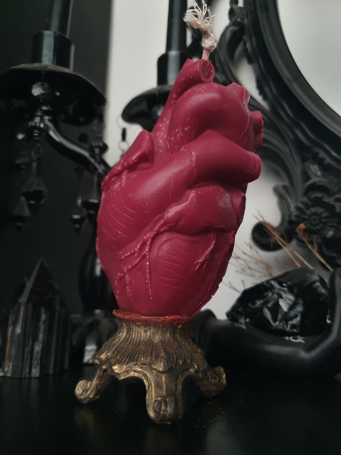 Anatomical Heart Candle - Red