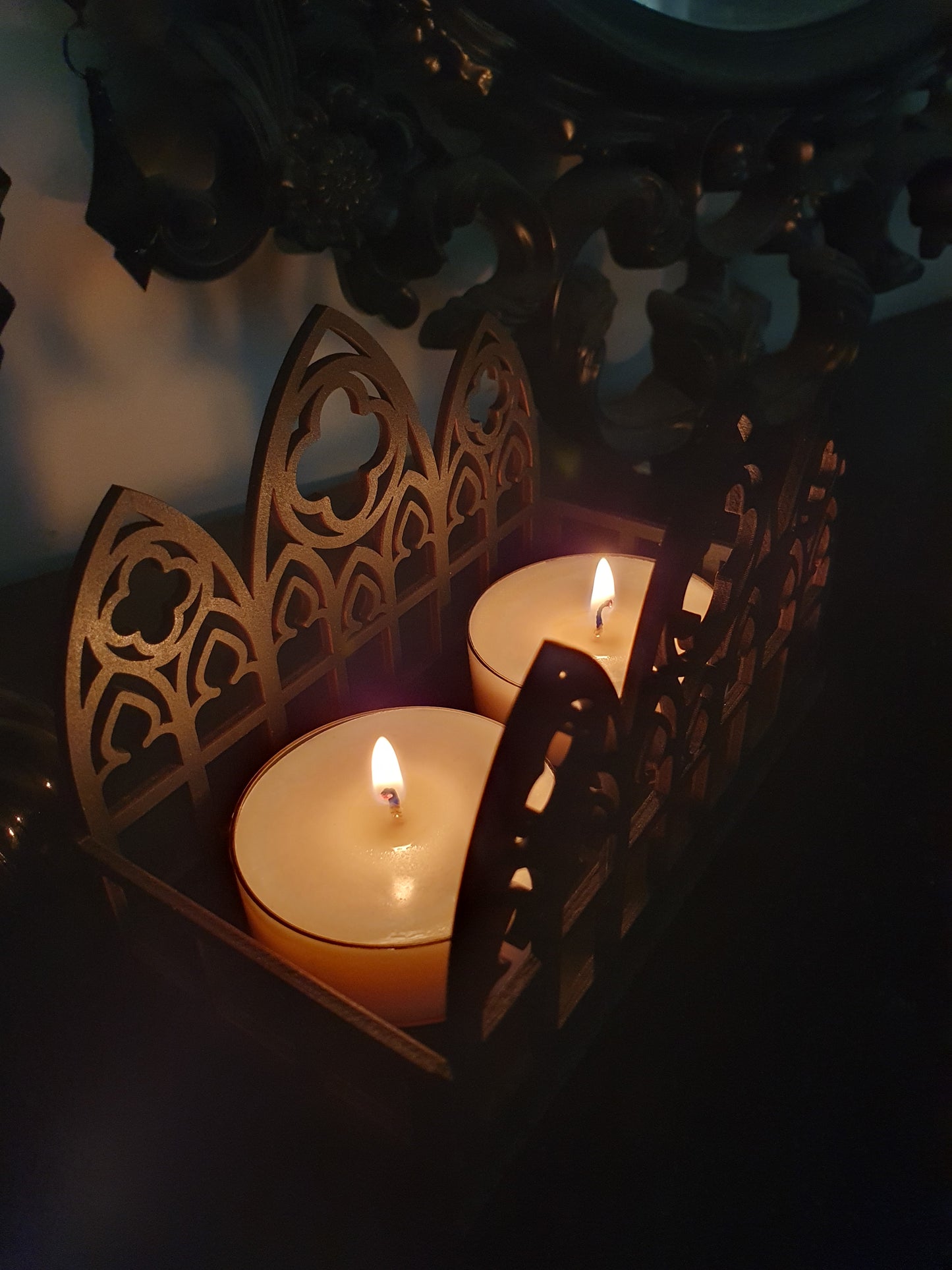 Large Cathedral Maxi Tealight Candle Holder